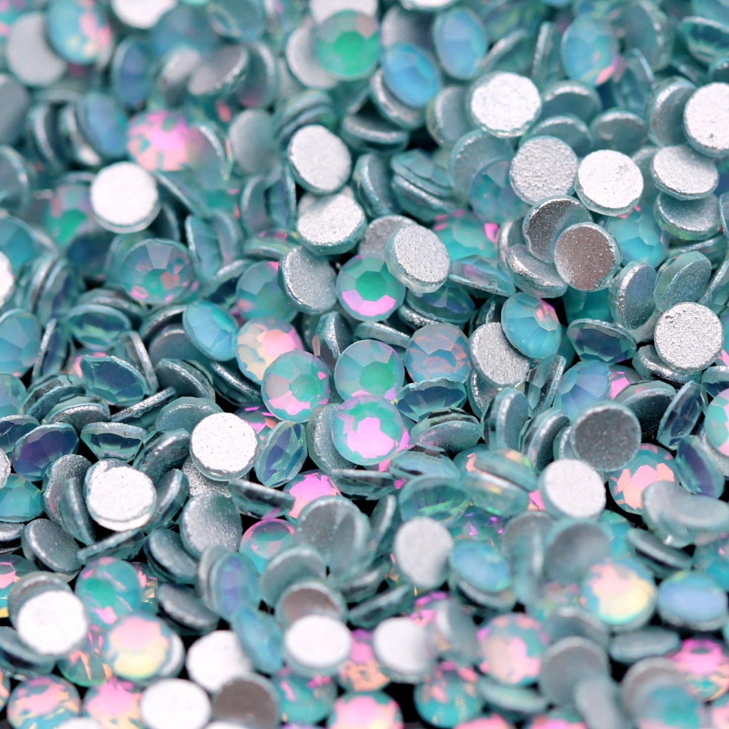 nail art rhinestone mermaid blue color