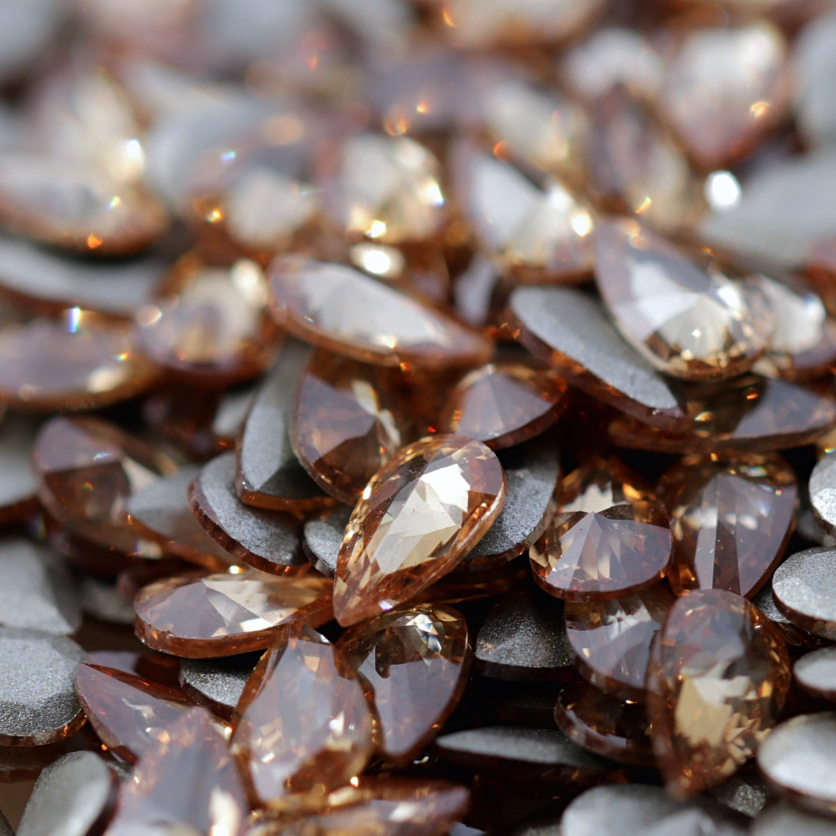 zircon drop shape nail art decoration light colorado topaz