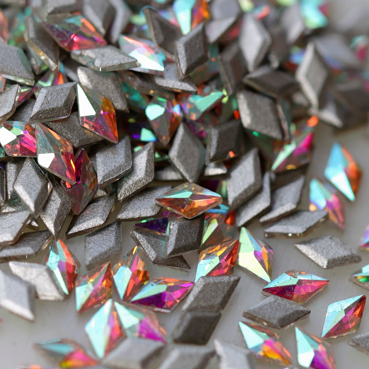 zircon rhombus shape nail art decoration crystal ab