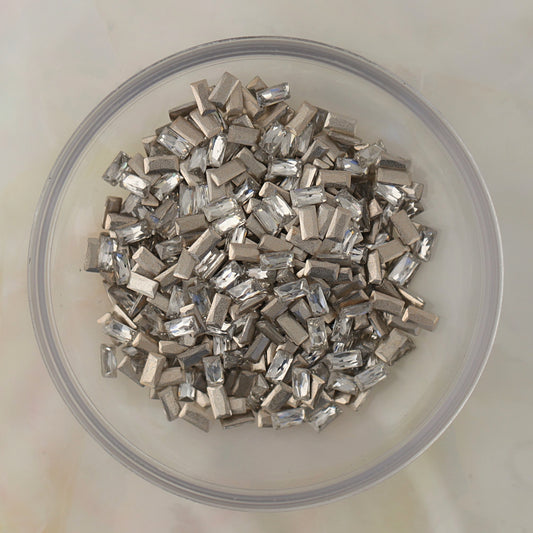 flatback zircon nail art decoration baguette crystal