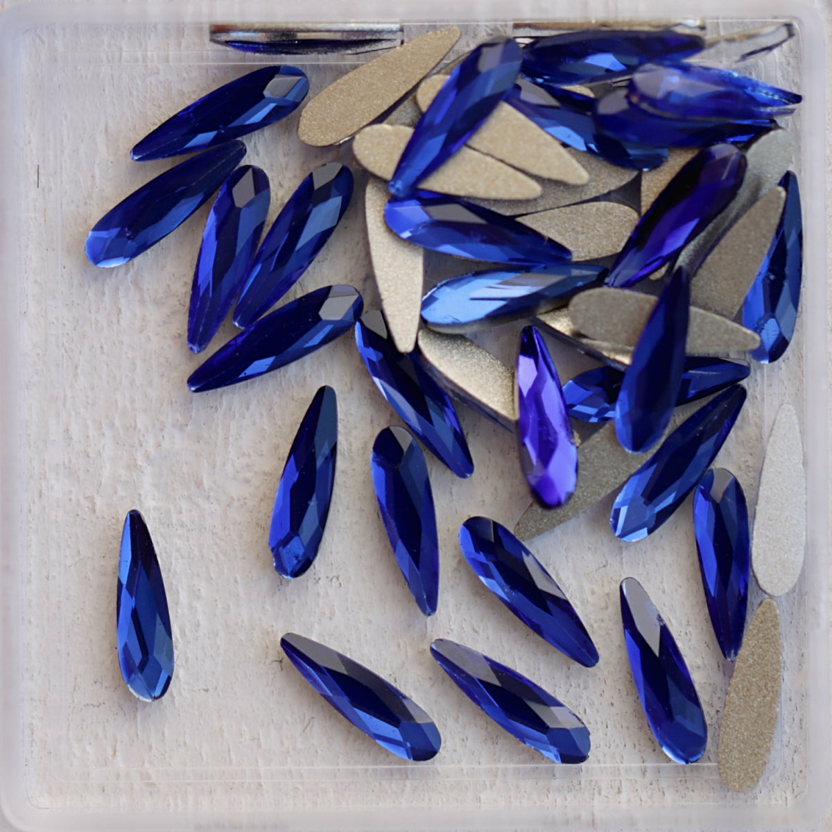 Flatback Teardrop Nail Art Decoration Royal Blue