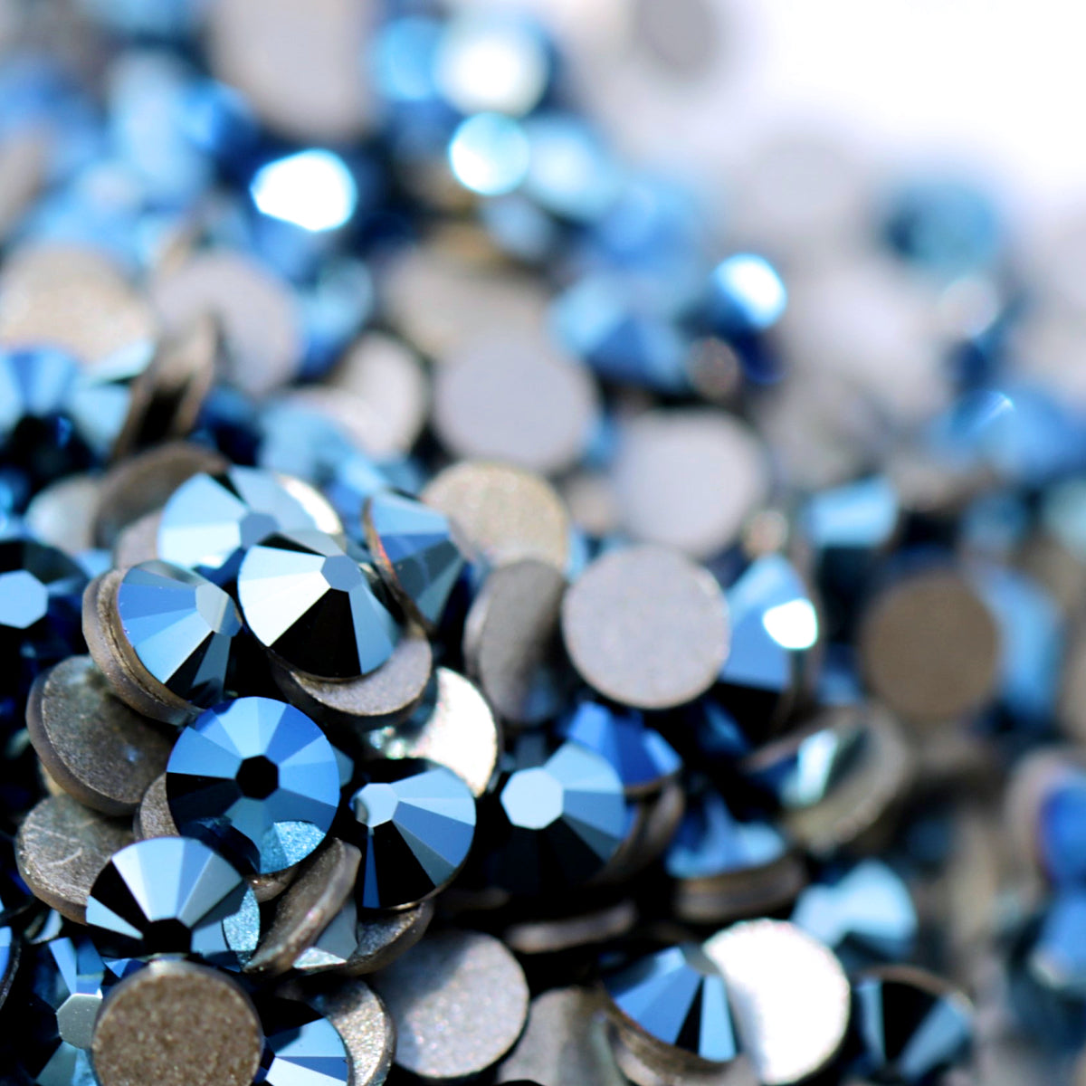 Swarovski Flatback Crystal Rhinestone Metallic Blue