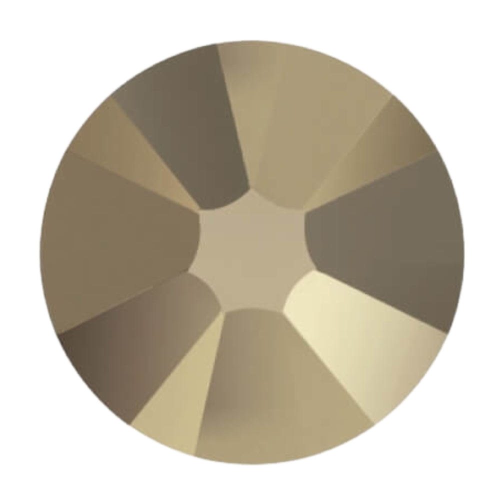 Swarovski Flatback Crystal Rhinestone Metallic Light Gold