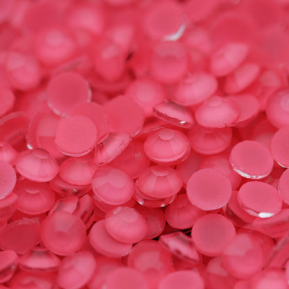 nail art rhinestone coral blush color