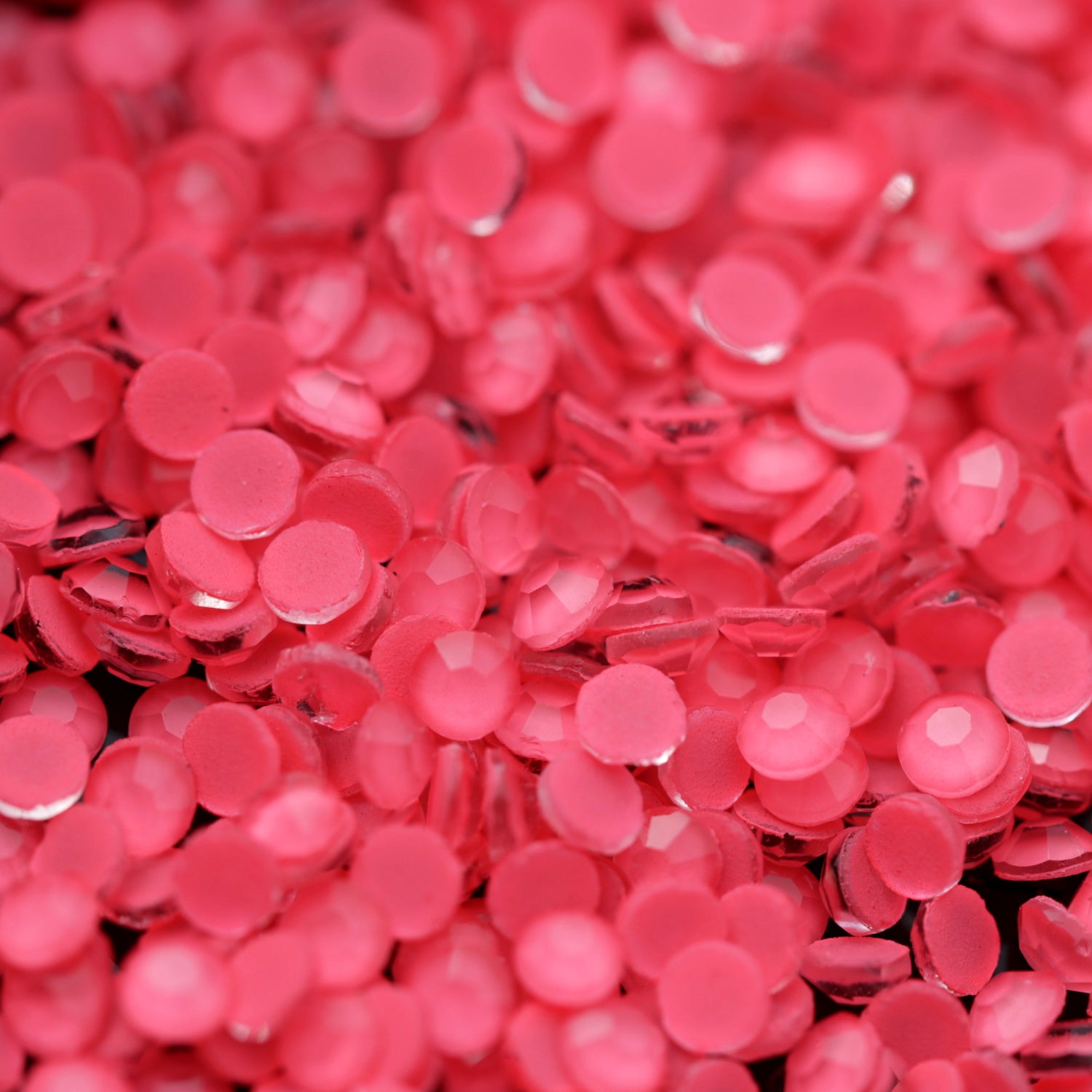 nail art rhinestone coral blush color