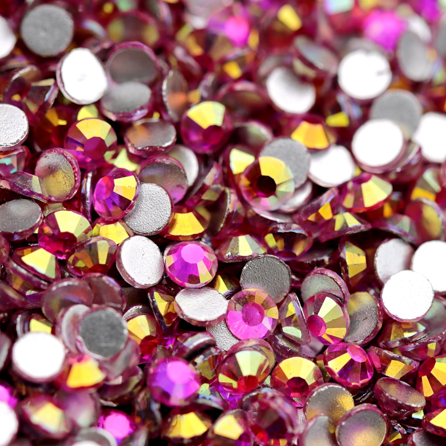 nail art rhinestone metallic pink color