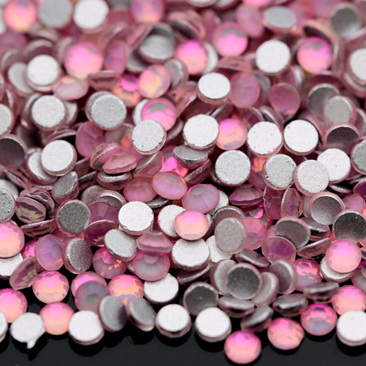 nail art rhinestone milky pink color