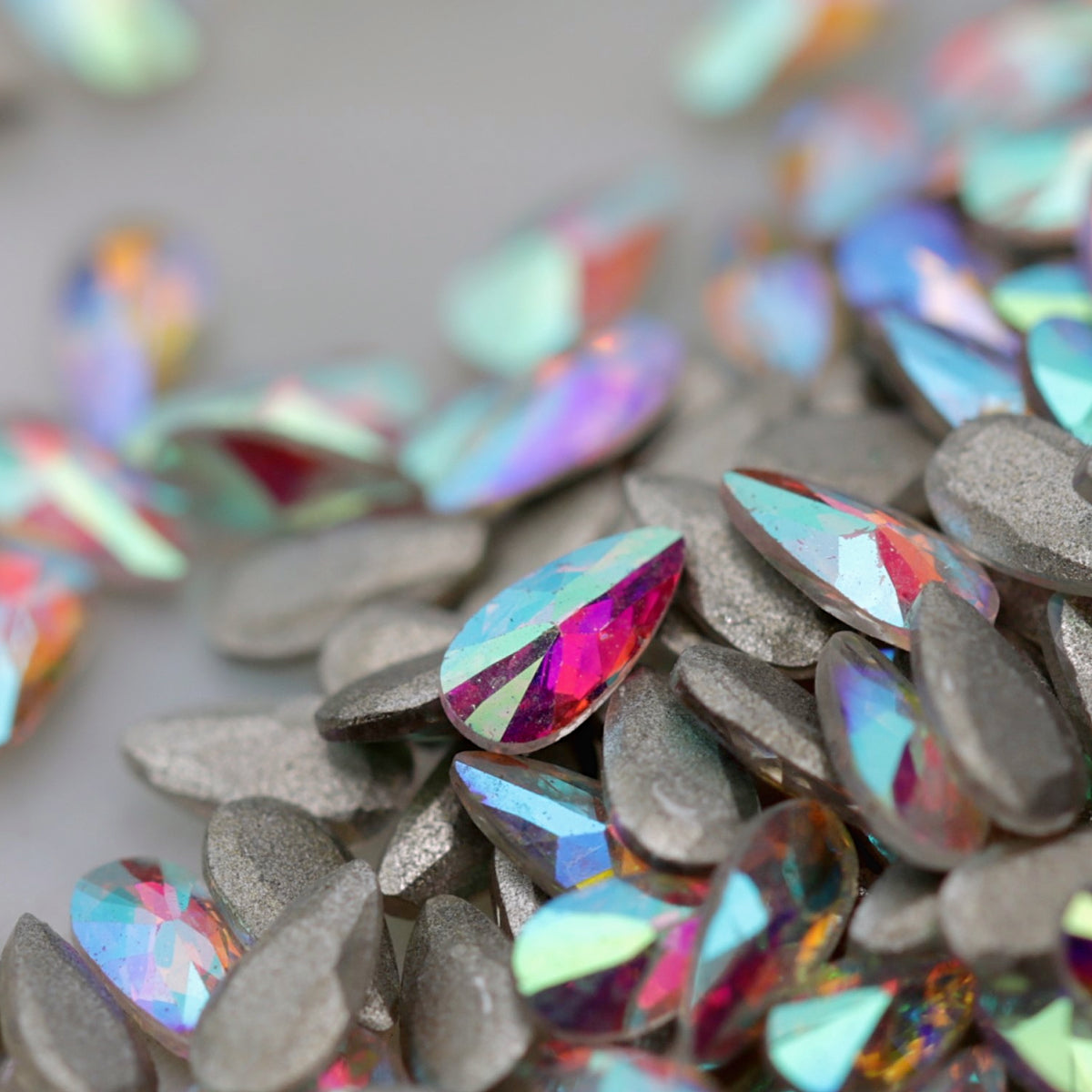 zircon drop shape nail art decoration crystal ab