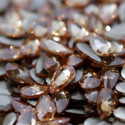 zircon drop shape nail art decoration light colorado topaz