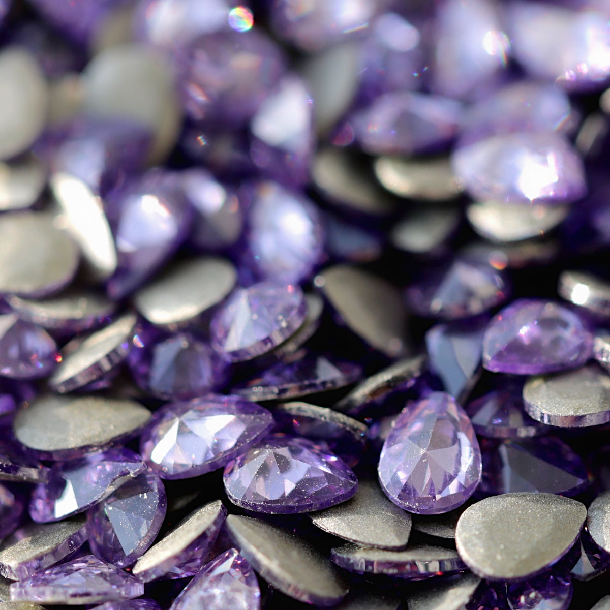 zircon drop shape nail art decoration tanzanite