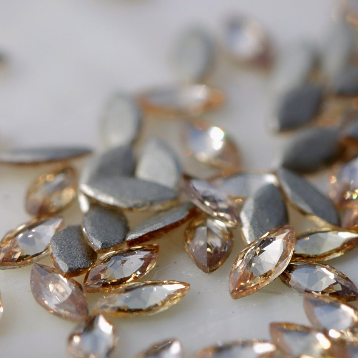 zircon marquise shape nail art decoration light colorado topaz