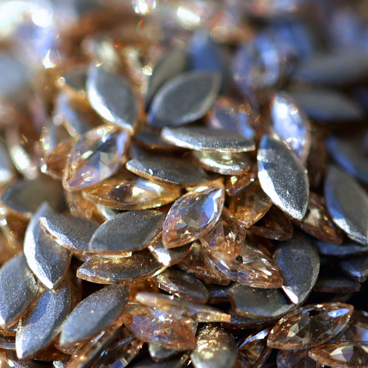 zircon marquise shape nail art decoration light colorado topaz