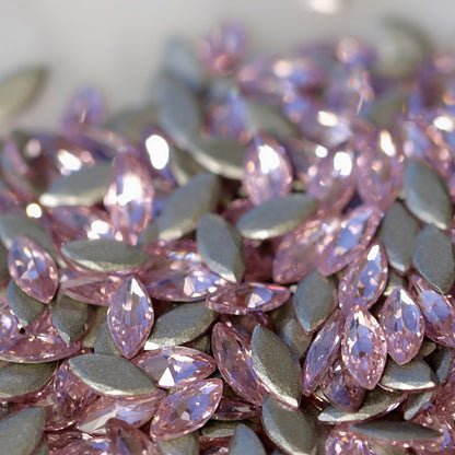 flatback zircon nail art decoration marquise light rose