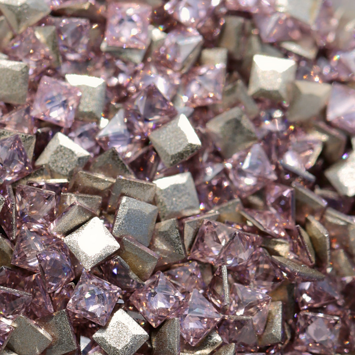 flatback zircon nail art decoration square light rose