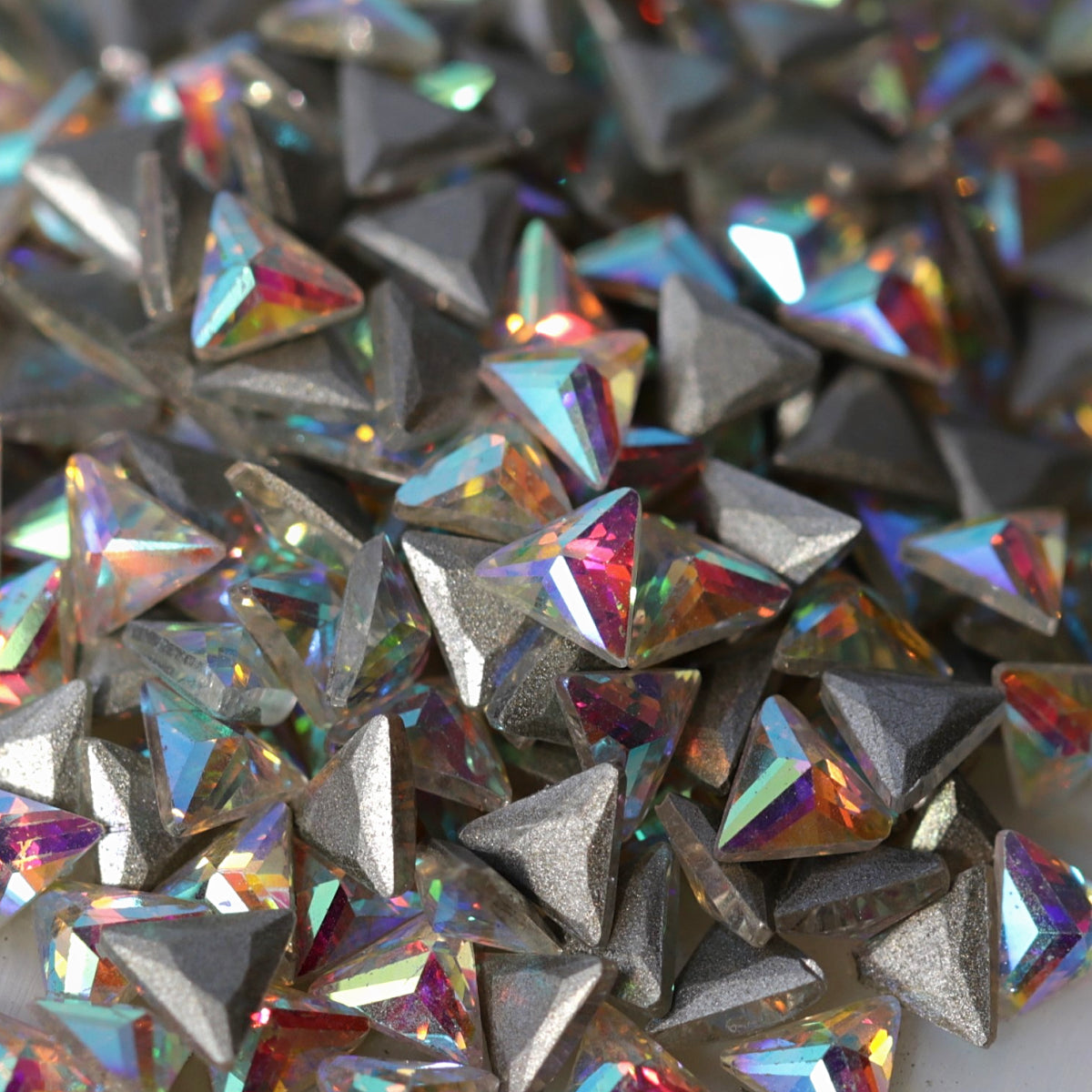 zircon triangle shape nail art decoration crystal ab