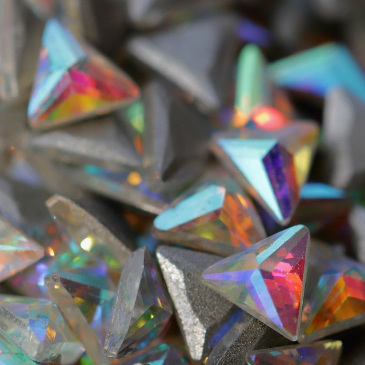 zircon triangle shape nail art decoration crystal ab