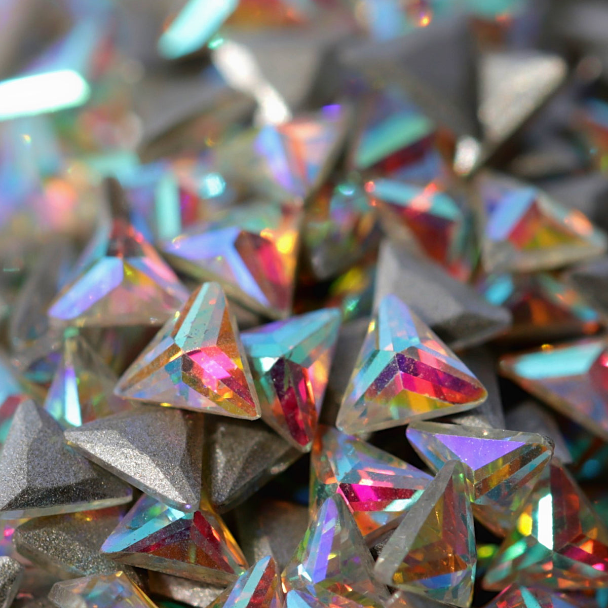 zircon triangle shape nail art decoration crystal ab