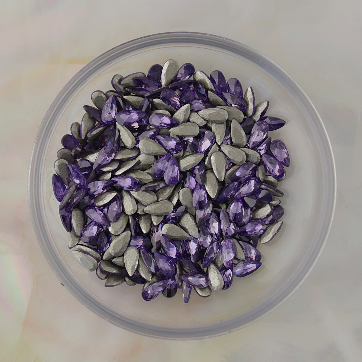 flatback zircon nail art decoration drop purple