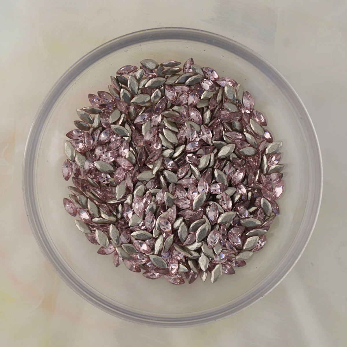 flatback zircon nail art decoration marquise light rose