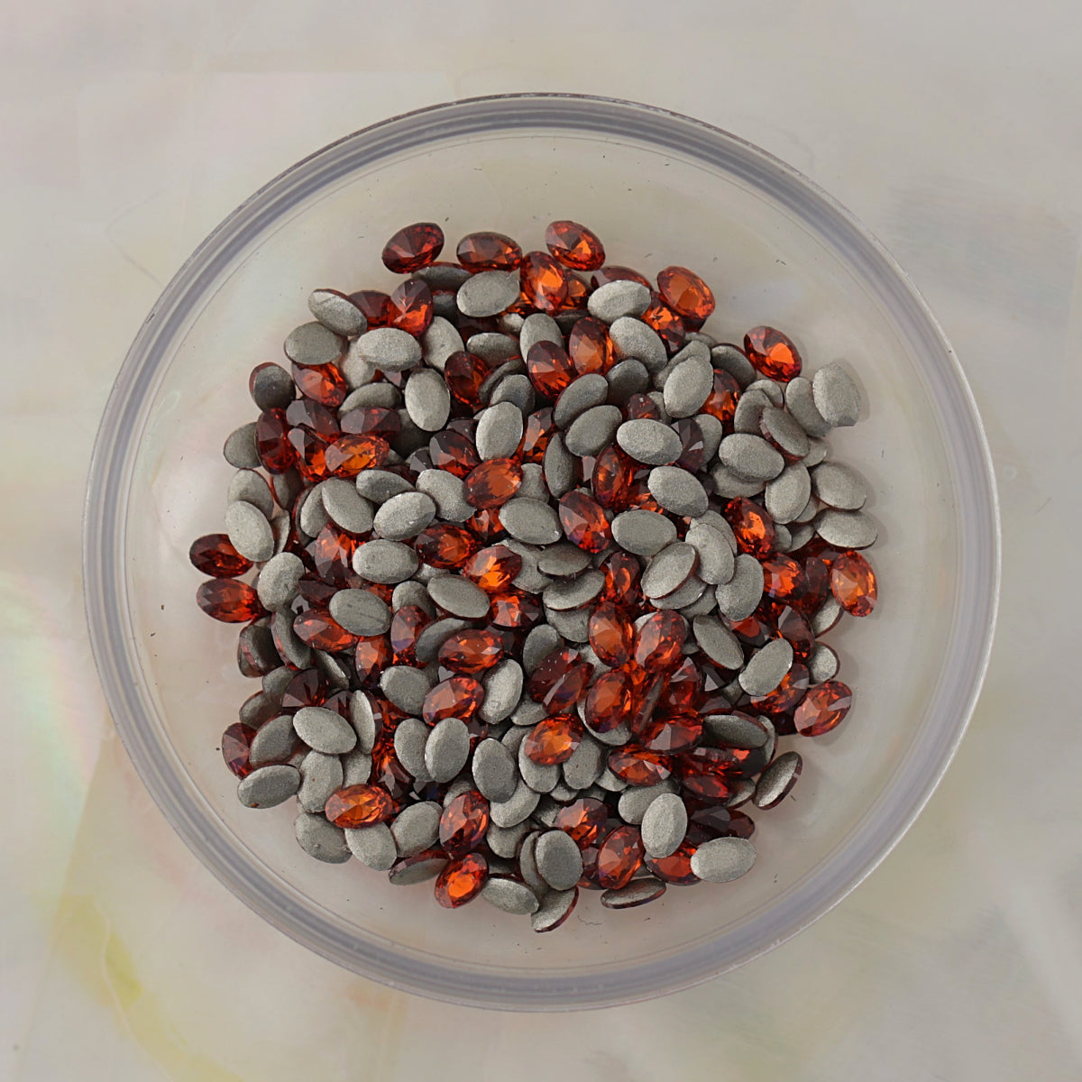 flatback zircon nail art decoration oval copper