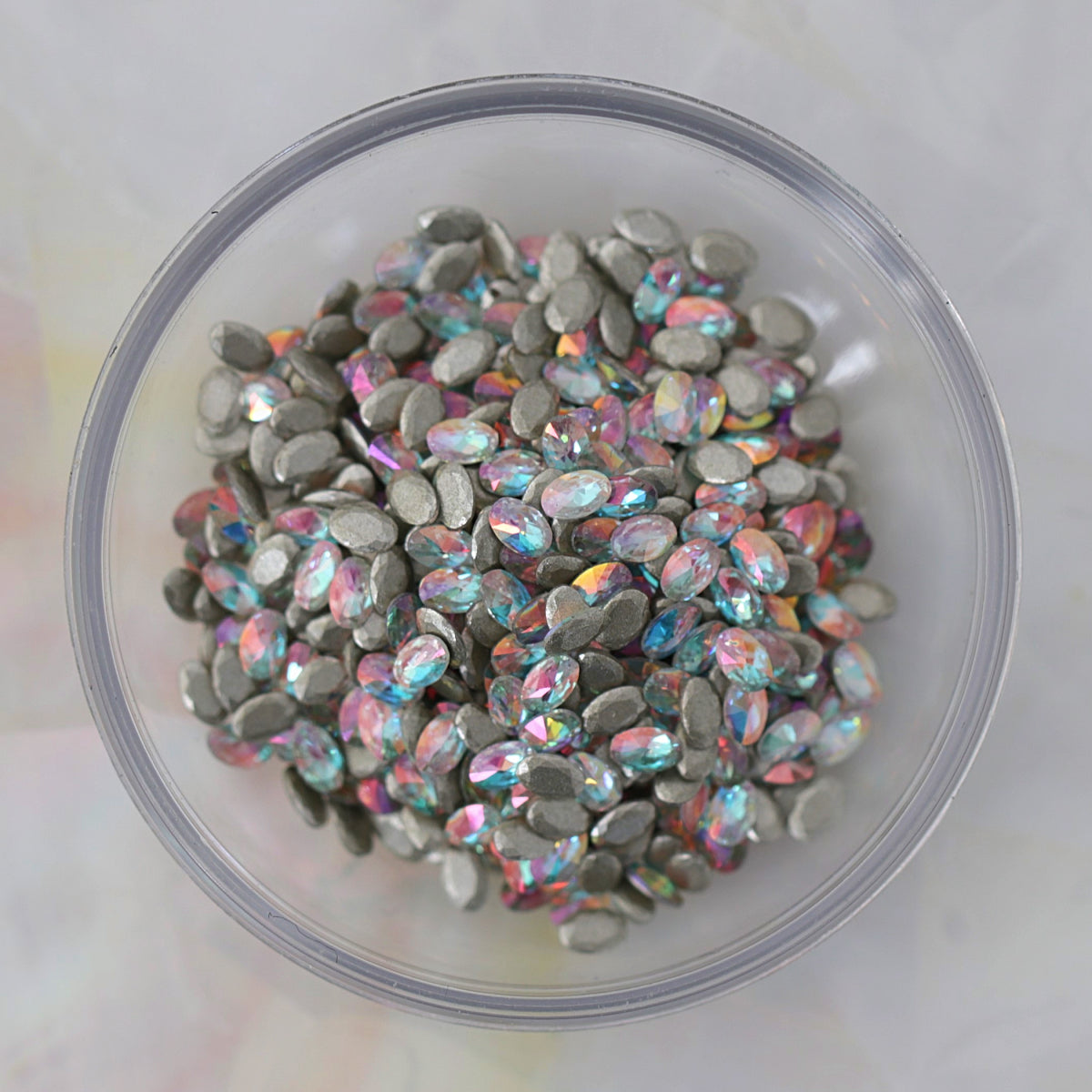 zircon nail art decoration oval crystal ab