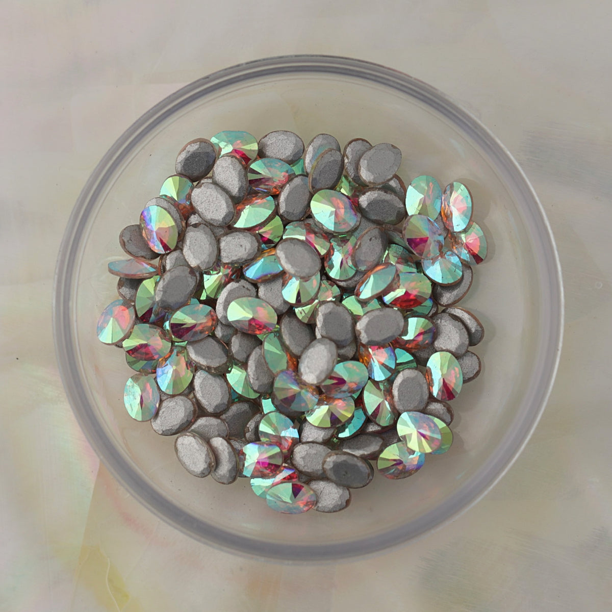 flatback zircon nail art decoration oval crystal ab