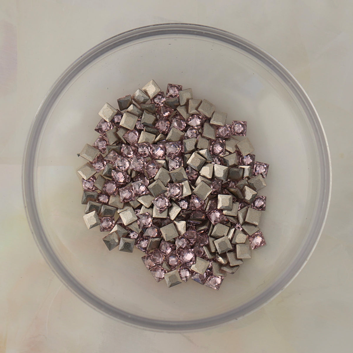 flatback zircon nail art decoration square light rose