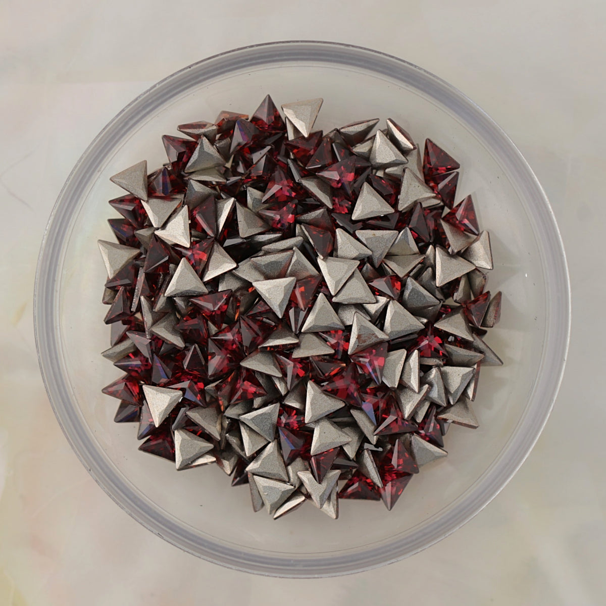 flatback zircon nail art decoration triangle burgundy