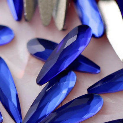 Flatback Teardrop Nail Art Decoration Royal Blue