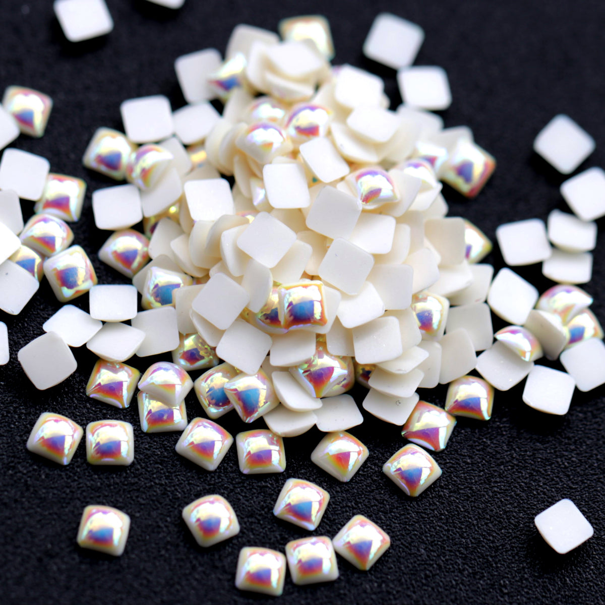 Half Pearl Beads Nail Art Decoration Square AB