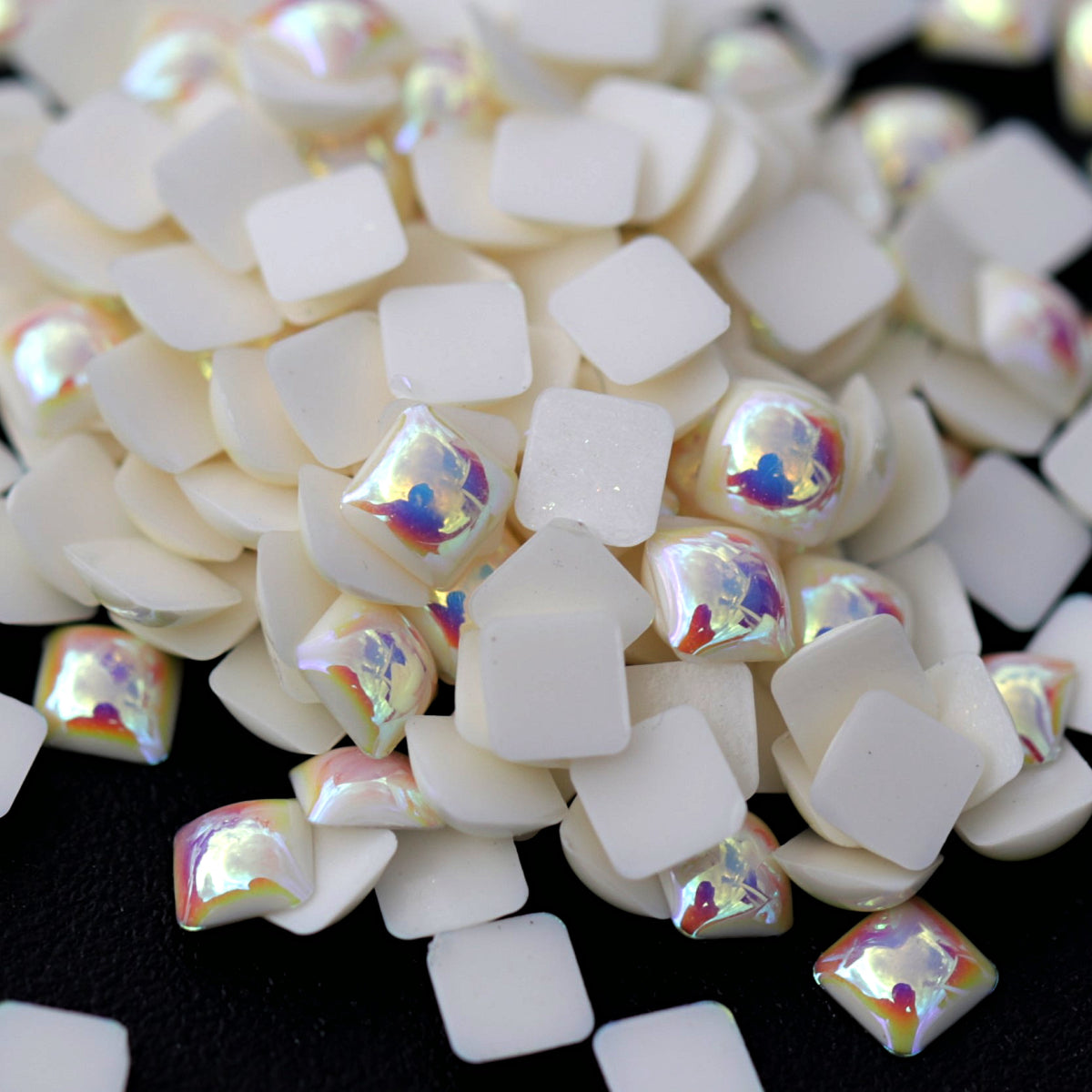 Half Pearl Beads Nail Art Decoration Square AB