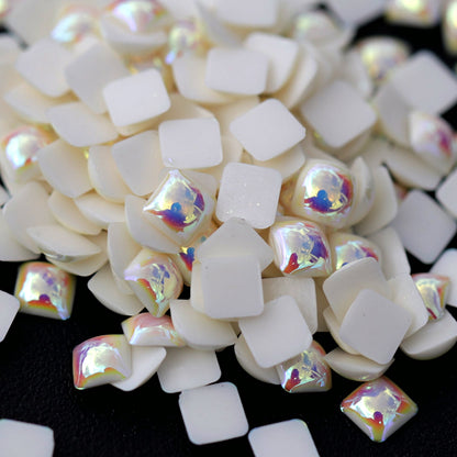 Half Pearl Beads Nail Art Decoration Square AB