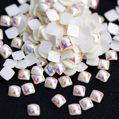 Half Pearl Beads Nail Art Decoration Square AB