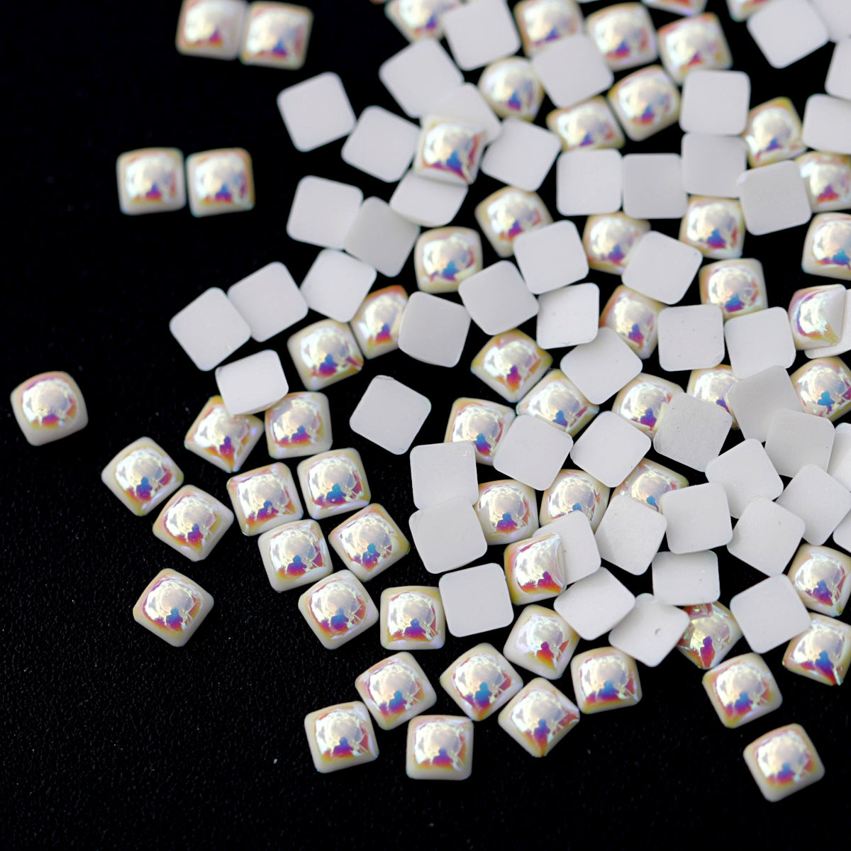 Half Pearl Beads Nail Art Decoration Square AB