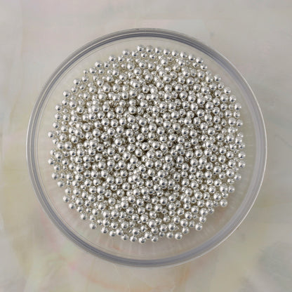 magnetic metal nail art decoration mini beads silver