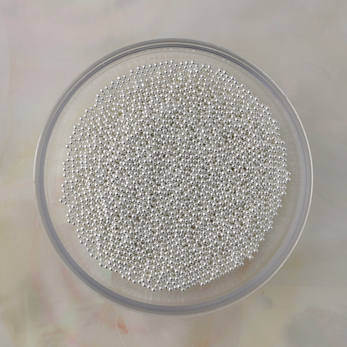 magnetic metal nail art decoration mini beads silver