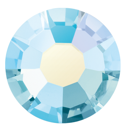 Preciosa Flatback Crystal Rhinestone Aqua Bohemica AB