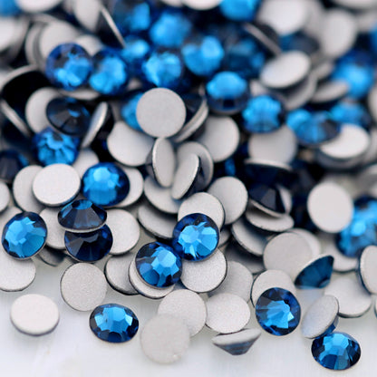 Preciosa Flatback Crystal Rhinestone Capri Blue