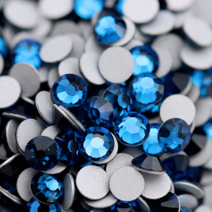 Preciosa Flatback Crystal Rhinestone Capri Blue