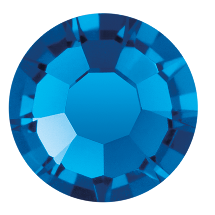 Preciosa Flatback Crystal Rhinestone Capri Blue