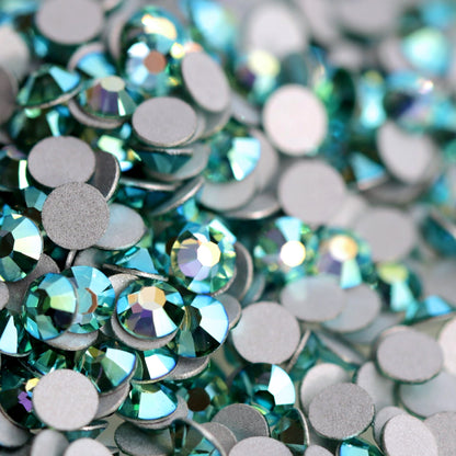 Preciosa Flatback Crystal Rhinestone Caribbean Sea AB