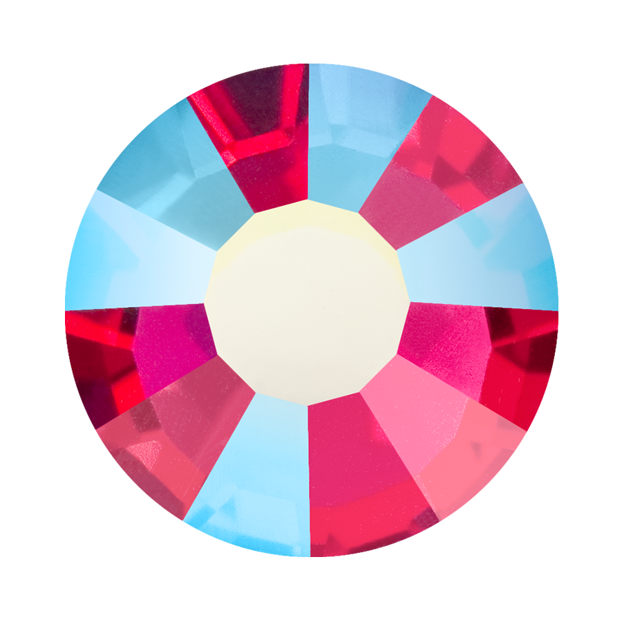 Preciosa Flatback Crystal Rhinestone Fuchsia AB