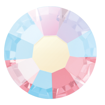 Preciosa Flatback Crystal Rhinestone Light Rose AB