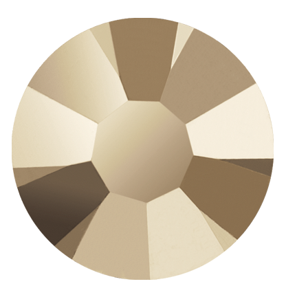 Preciosa Flatback Crystal Rhinestone Starlight Gold