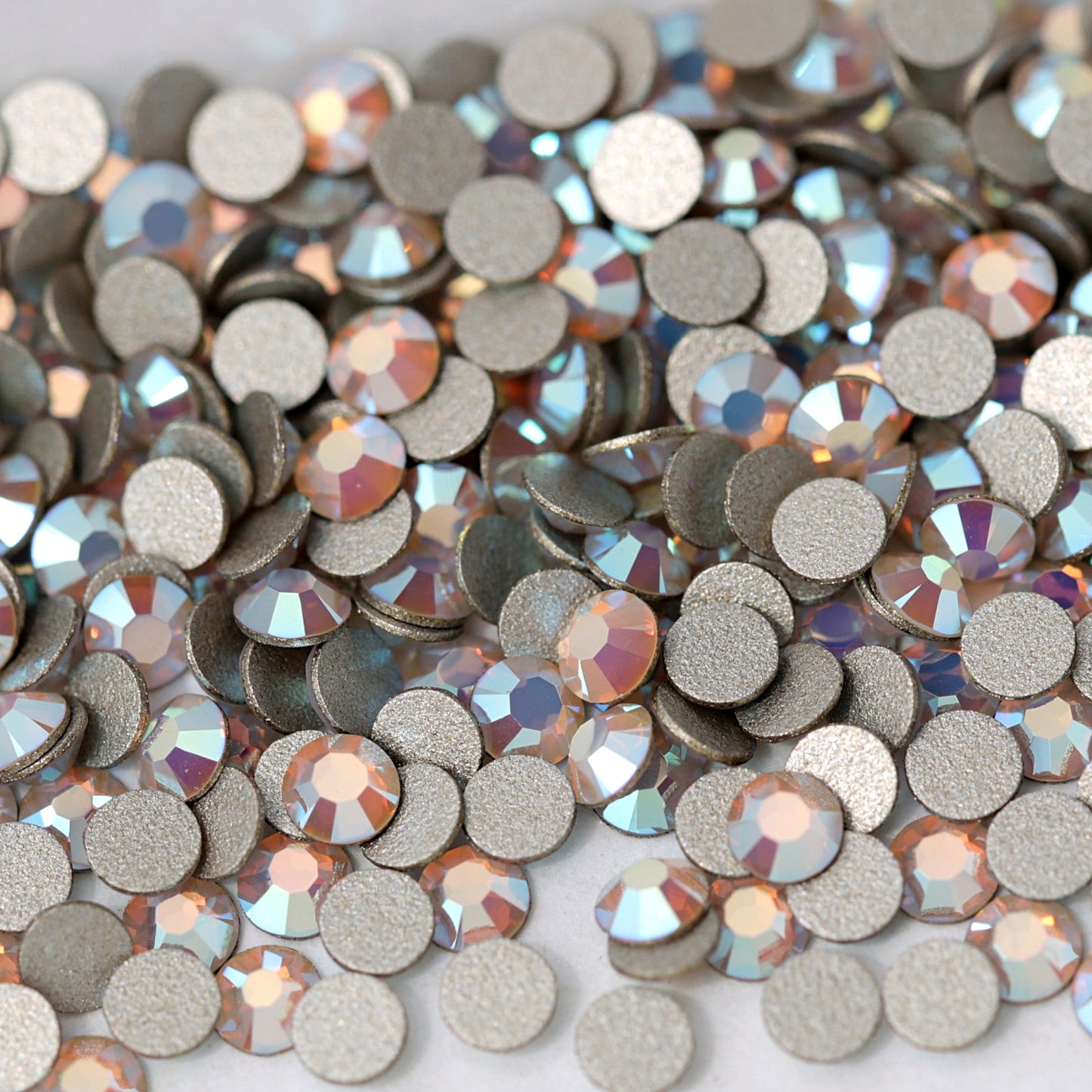 Preciosa Flatback Crystal Rhinestone White Opal AB