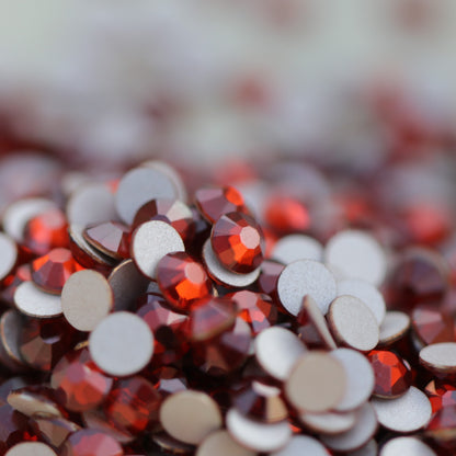 preciosa flatback crystal rhinestone in red flame color