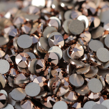 swarovski flatback crystal rhinestone in rose gold color