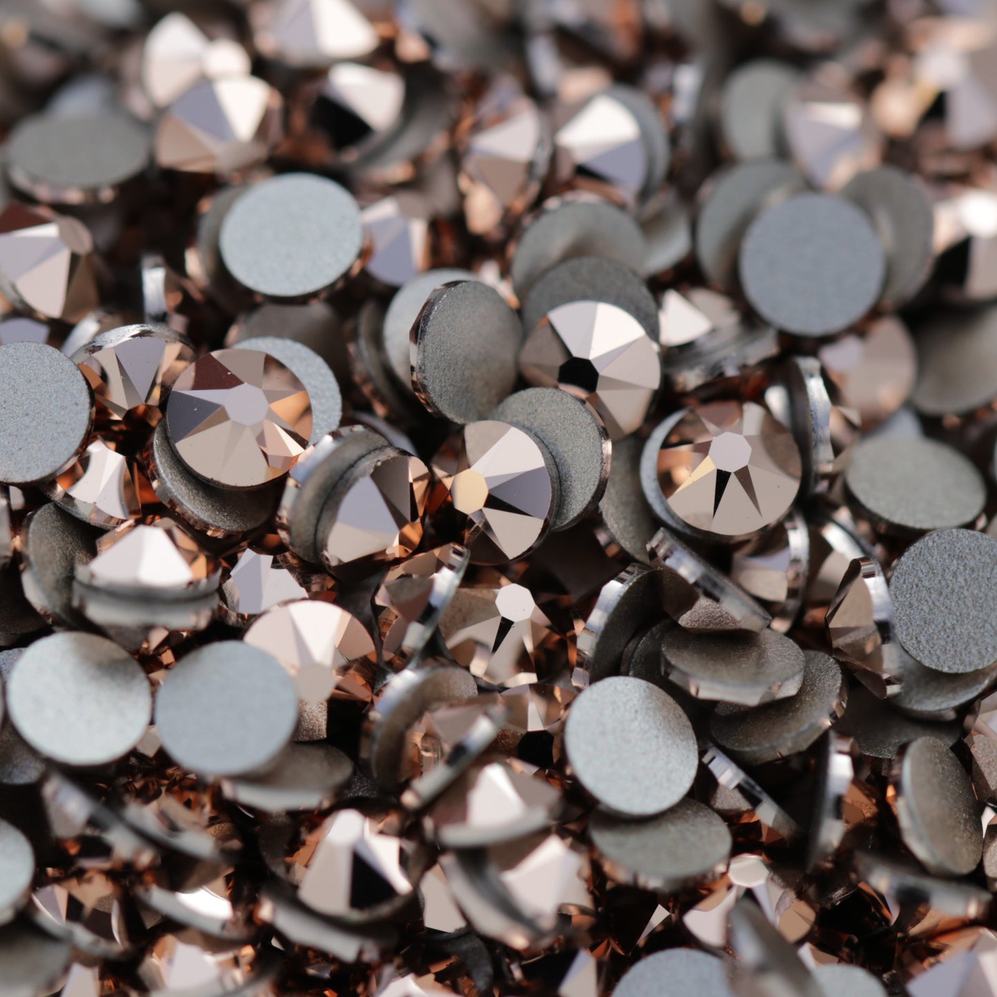 swarovski flatback crystal rhinestone in rose gold color