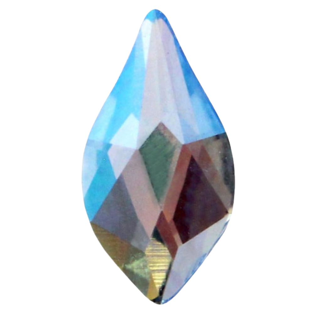 swarovski crystal rhinestone flame shape light sapphire shimmer color 2205 cut