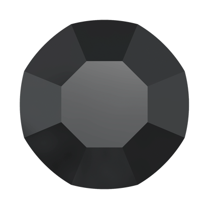 Swarovski 2000 Flatback Crystal Rhinestone Jet